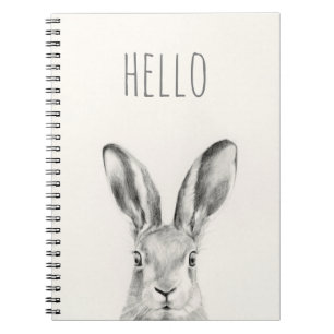 Rabbit Pencil Drawing Notebook