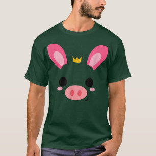 Rabbit Pig Face Costume Funny Halloween, Novelty I T-Shirt