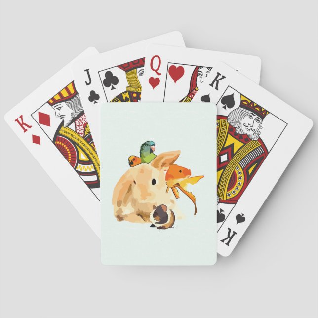 rabbit playing cards (Back)