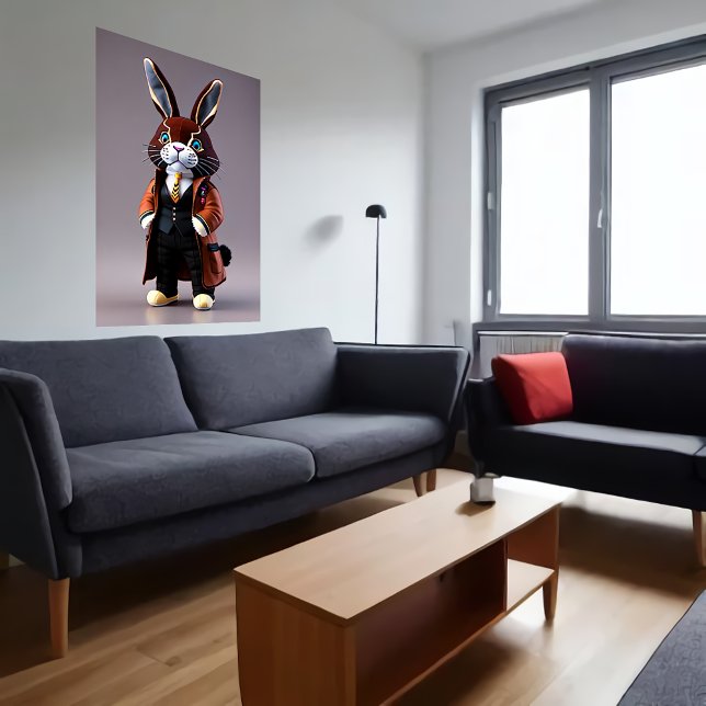 Rabbit plush toy | AI Art   Poster (Creator Uploaded)