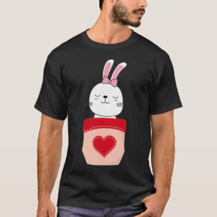 Rabbit Pocket Bunny Mama Cute Pet Animal Mummy Mum T-Shirt
