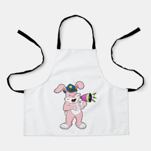 Rabbit Police officer Microphone Apron