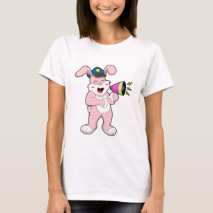 Rabbit Police officer Microphone T-Shirt