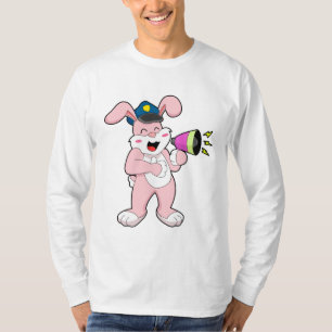 Rabbit Police officer Microphone T-Shirt