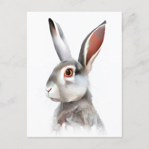 Rabbit Portrait 026 Postcard