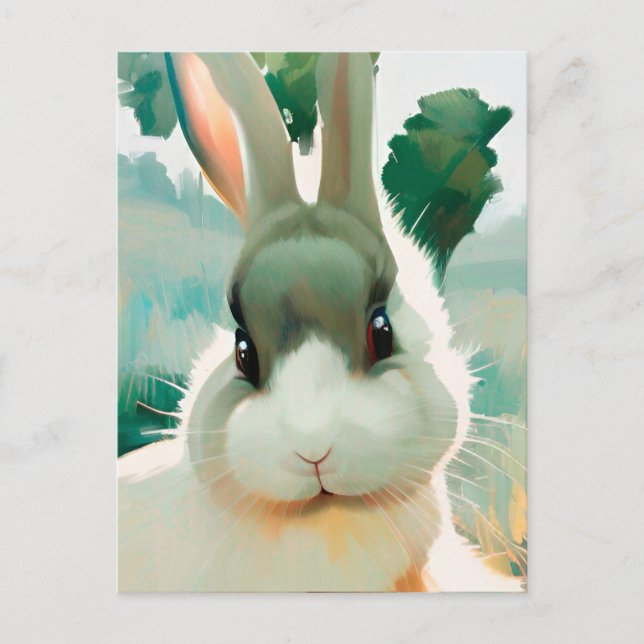 Rabbit Portrait 032 Postcard (Front)