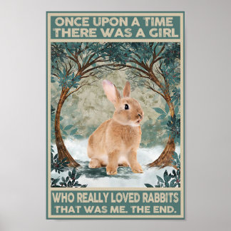 Rabbit Poster Once Upon A Time Print Decor