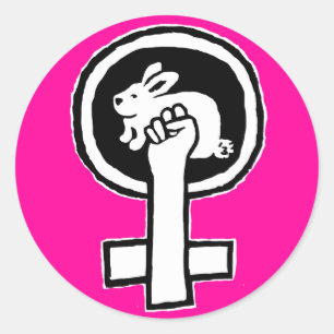 Rabbit Power! Official Susan Ash-Lee Products Classic Round Sticker