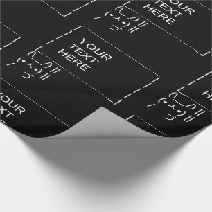 Rabbit Protest Sign / Customizable ASCII Text Art  Wrapping Paper