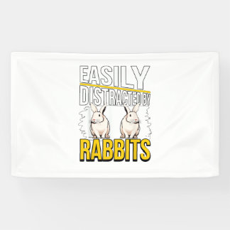 Rabbit Quote Easily Distracted By Rabbits  Banner