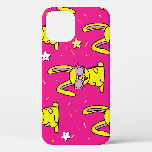 Rabbit Rave: Kids' Pattern Delight Case-Mate iPhone Case (Back)