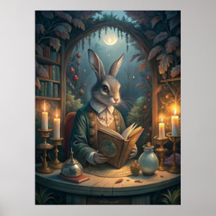 Rabbit Reading Poster