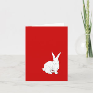 Rabbit red Note Card