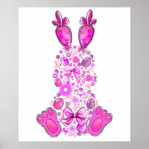 rabbit, retro, vintage poster