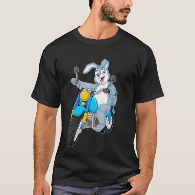 Rabbit riding motorcycle T-Shirt (Front)