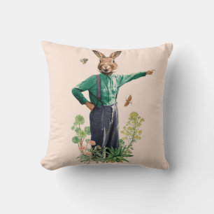 Rabbit Scarecrow  Cushion