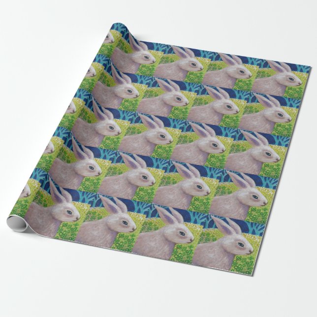 RABBIT SERIOUS WRAPPING PAPER (Unrolled)