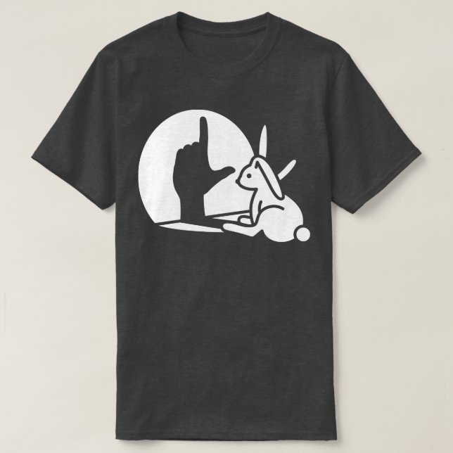 Rabbit shadow hand Loser Misfit hand sign language T-Shirt (Design Front)
