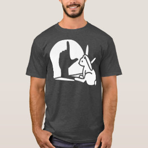 Rabbit shadow hand Loser Misfit hand sign language T-Shirt