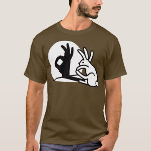 Rabbit shadow hand OK sign chefs okay sign chef ha T-Shirt
