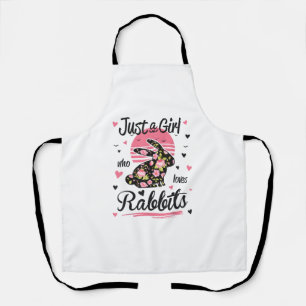 Rabbit Shirt. Just A Girl Who Loves Rabbits Apron