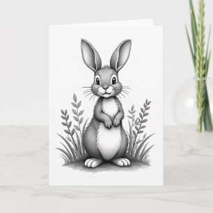 Rabbit Sketch Art Card