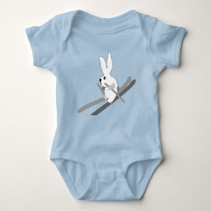 Rabbit Skier Baby Bodysuit