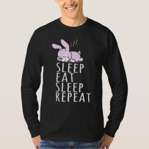 Rabbit Sleep Eat Repeat Nightie T-Shirt
