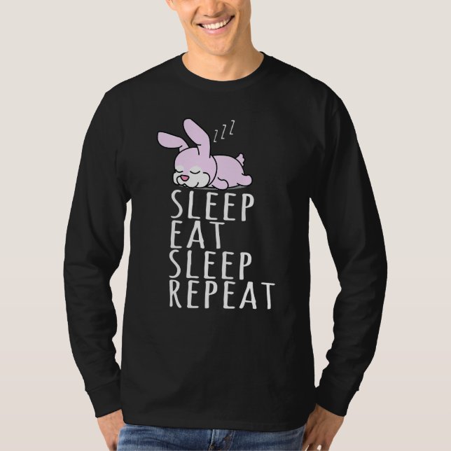 Rabbit Sleep Eat Repeat Nightie T-Shirt (Front)