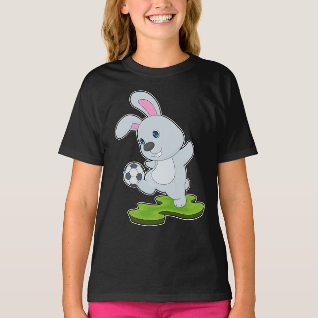 Rabbit Soccer player Soccer T-Shirt (Front)