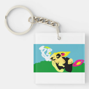 Rabbit spring key ring