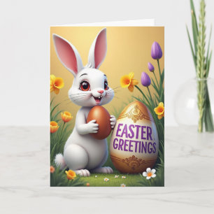 Rabbit Springtime Scene Card