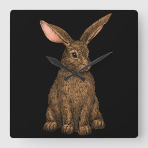 Rabbit Square Wall Clock
