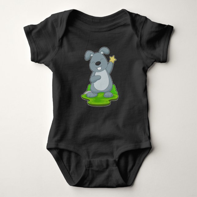 Rabbit Star Baby Bodysuit (Front)
