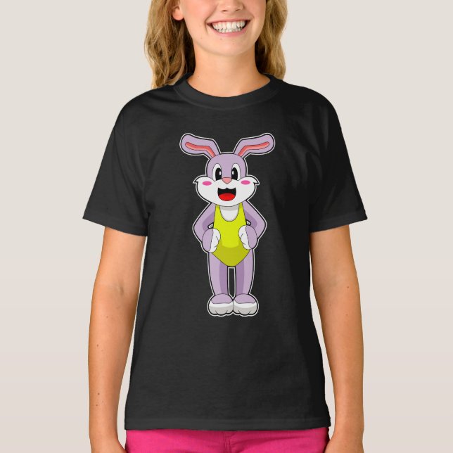 Rabbit Swimming Swim suit T-Shirt (Front)