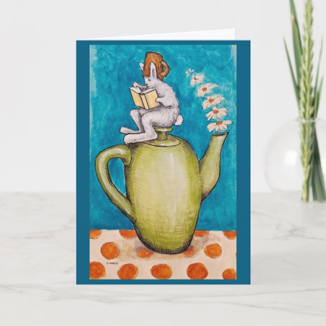Rabbit Tea Get Well card (Front)