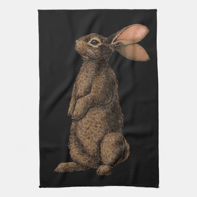 Rabbit Tea Towel (Vertical)