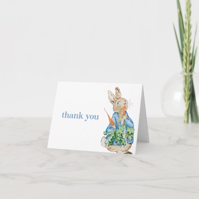 Rabbit Thank You Card Baby Shower (Front)
