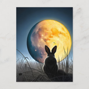 Rabbit Under the Moon Postcard