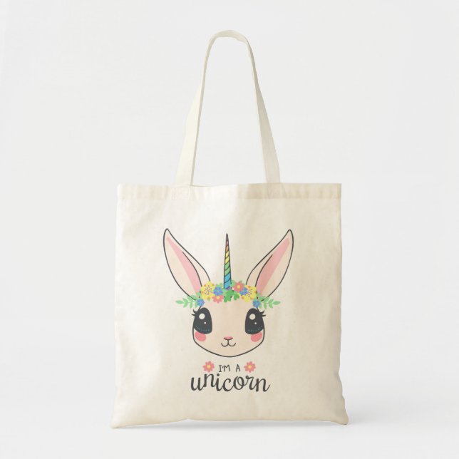 Rabbit Unicorn Tote Bag (Front)