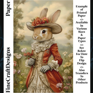 Rabbit Vintage Outfit, Country CL7 Scrapbook Paper