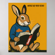 Rabbit With A Book — Wake Up And Read! 
