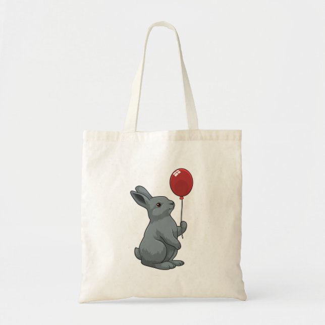 Rabbit with Balloon Tote Bag (Front)