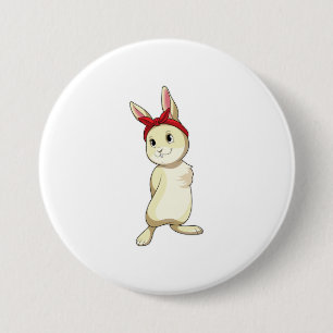 Rabbit with Bandana 7.5 Cm Round Badge