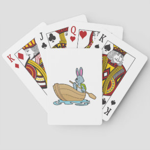 Rabbit with Boat & Paddle Playing Cards