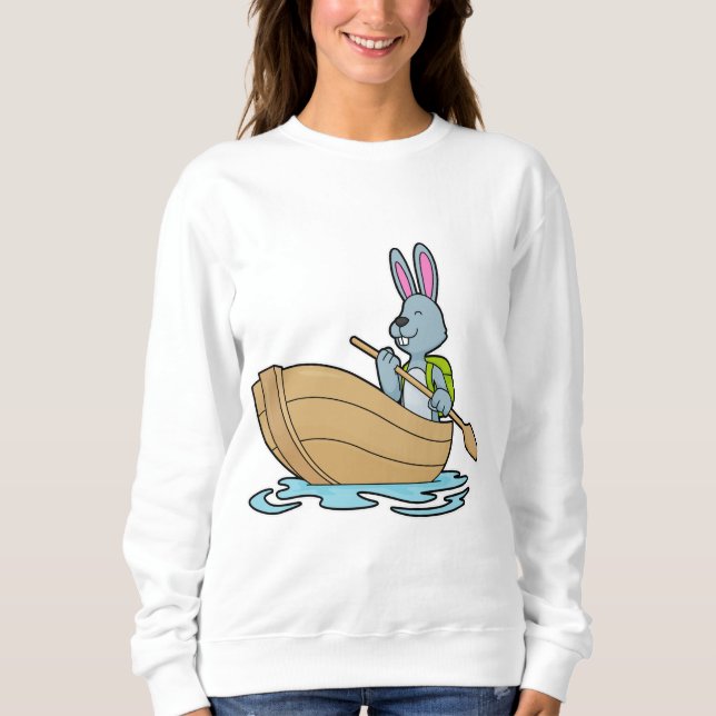Rabbit with Boat & Paddle Sweatshirt (Front)