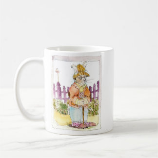 Rabbit with cane coffee mug