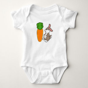 Rabbit with Carrot (2).PNG Baby Bodysuit
