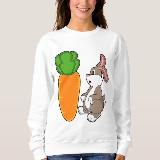 Rabbit with Carrot (2).PNG Sweatshirt (Front)