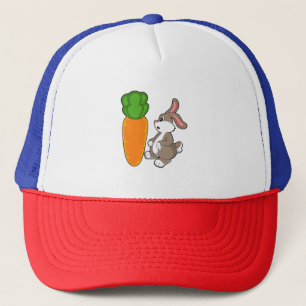 Rabbit with Carrot (2).PNG Trucker Hat